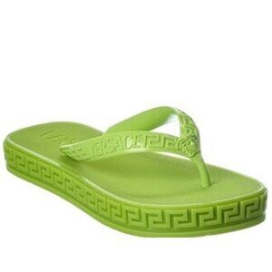 VERSACE GRECA THONG SANDAL GREEN SIZE 37 PRELOVED
